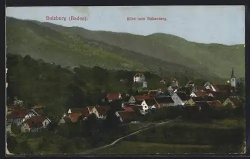 AK Sulzburg /Baden, Blick vom Bubenberg auf den Ort