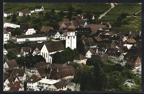 AK Kirchhofen i. Breisgau, Teilansicht mit Kirche