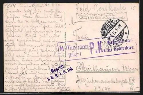 AK Breisach, Teilansicht mit Kirche