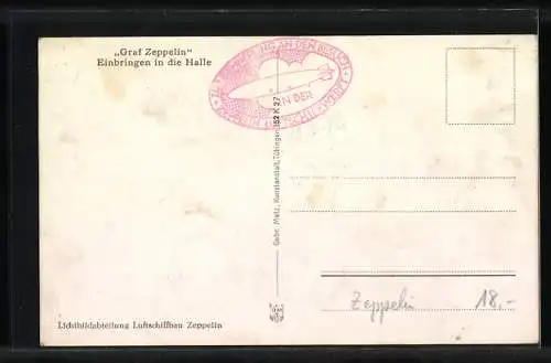 AK Graf Zeppelin, Einbringen in die Halle