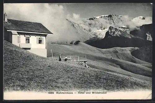 AK Hahnenmoos, Hotel mit Blick auf den Wildstrubel