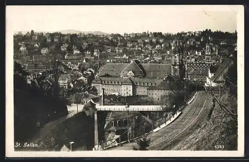 AK St. Gallen, Blick über Dächer