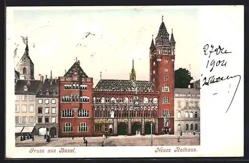 AK Basel, vor dem neuen Rathaus