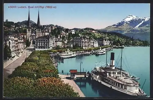 AK Luzern, Quai mit Rigi