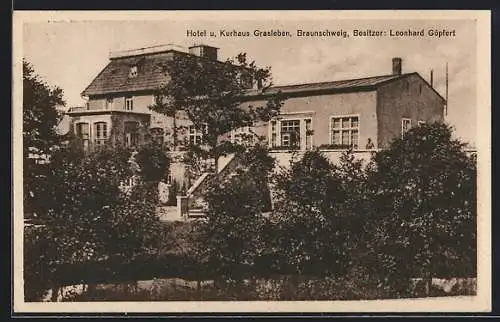AK Braunschweig, Hotel und Kurhaus Grasleben von Leonhard Göpfert