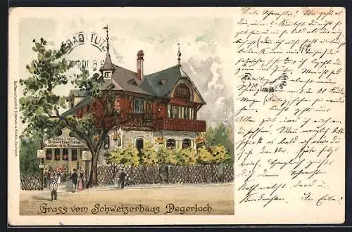 Lithographie Degerloch, Restaurant Schweizerhaus