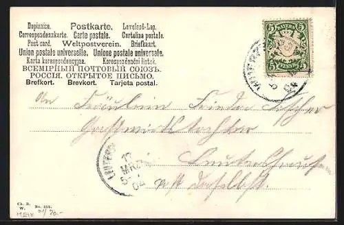 AK Würzburg, vom Marienberg gesehen, Schönbornstrasse