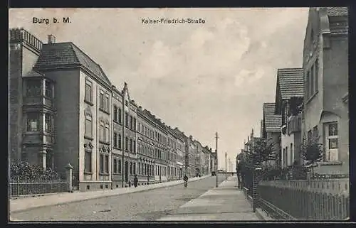 AK Burg b. M., Partie in der Kaiser-Friedrich-Strasse