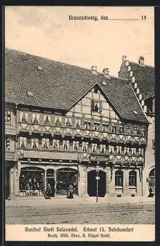 AK Braunschweig, Gasthof Stadt Salzwedel, Bes. Wilh. Ohse