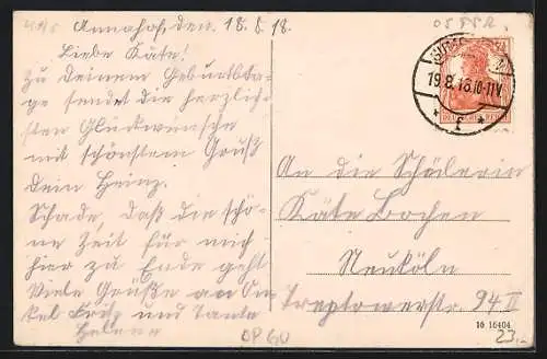 AK Gumbinnen, Creditanstalt Anna Heidefeld in der Friedrichstrasse