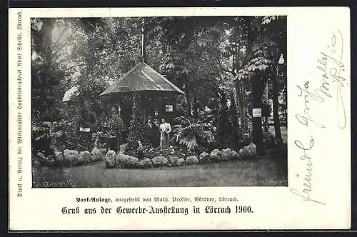 AK Lörrach, Gewerbe-Ausstellung 1900, Park-Anlage