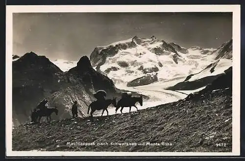 AK Schwarzsee, Maultierpost nach Schwarzsee und Monte-Rosa