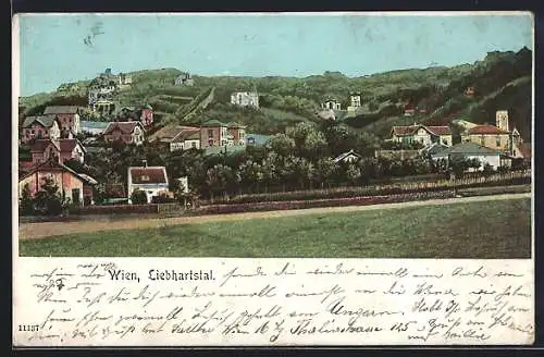 AK Wien-Liebhartstal, Teilansicht mit Gebirge