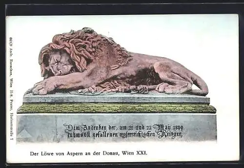 AK Wien, Der Löwe von Aspern an der Donau