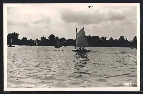 AK Wien, Segelschiffe auf der alten Donau