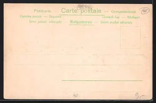 Lithographie Wien, Strassenpartie an der Artillerie-Kaserne