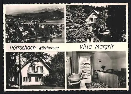 AK Pörtschach /Wörthersee, Hotel Villa Margit, Innenansicht, Garten
