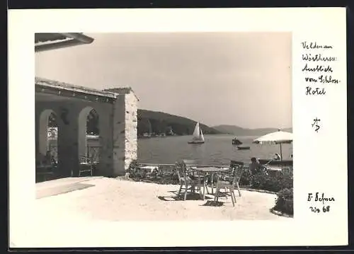 AK Velden am Wörthersee, Ausblick vom Schloss-Hotel