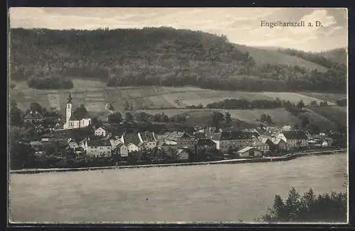 AK Engelhartszell a. D., Teilansicht mit Kirche