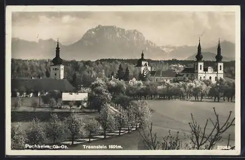 AK Puchheim, Panorama mit Traunstein
