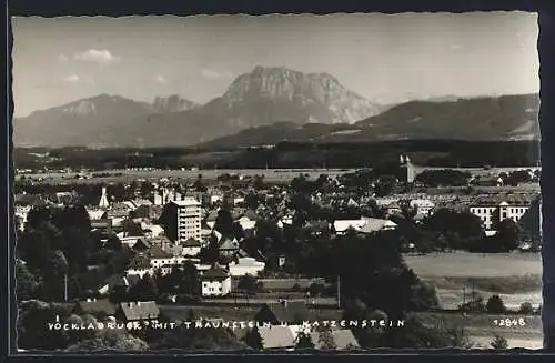 AK Vöcklabruck, Teilansicht mit Traunstein und Katzenstein