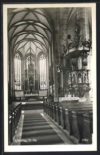 AK Eferding /O. Oe., Innenansicht der Kirche