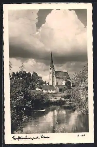 AK Taufkirchen a. d. Pram, Blick zur Kirche