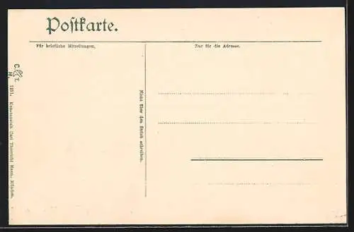 AK Bornhagen i. Th., Blick zur Burgruine Hanstein