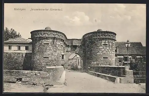 AK Büdingen / Hessen, Jerusalemer Tor, Untertor