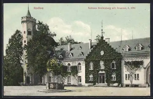 AK Itzehoe, Schloss Breitenburg mit Brunnen