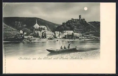 AK Beilstein / Mosel, Ortsansicht mit der Ruine Beilstein
