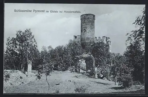 AK Pyrmont im Eltztale, Schlossruine Pyrmont