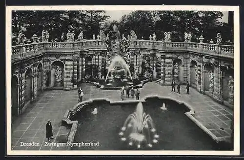 AK Dresden, Nymphenbad im Zwinger