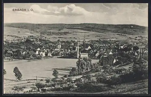 AK Erbach / Odenwald, Ortspanorama