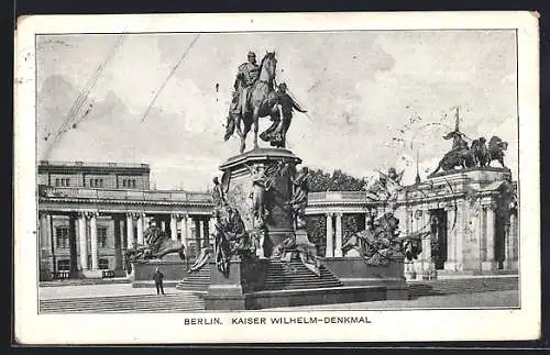 AK Berlin, Am Kaiser-Wilhelm-Denkmal