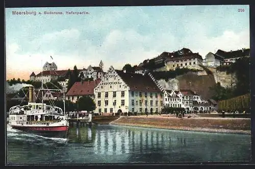 AK Meersburg / Bodensee, Hafenansicht