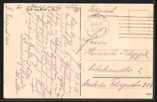 AK Köln-Neustadt, Deutscher Ring mit Fontäne