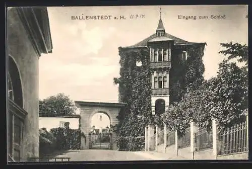 AK Ballenstedt a. H., Eingang zum Schloss