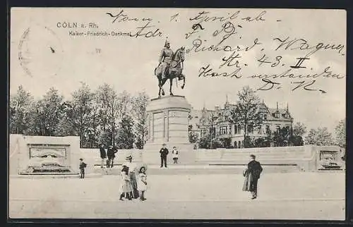 AK Köln a. Rh., Kaiser-Friedrich-Denkmal