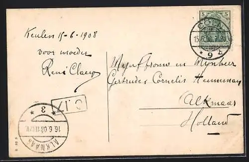 AK Köln-Neustadt, Strasse Deutscher Ring mit Fontäne