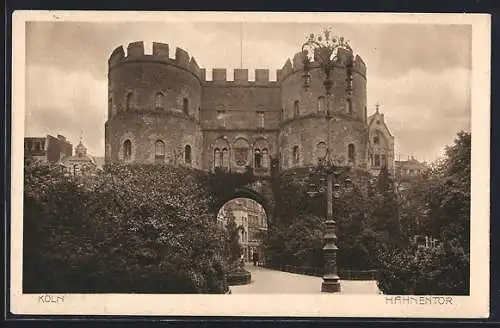 AK Köln, Hahnentor mit Strassenpartie