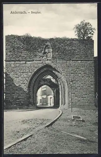 AK Andernach, Blick durch das Burgtor