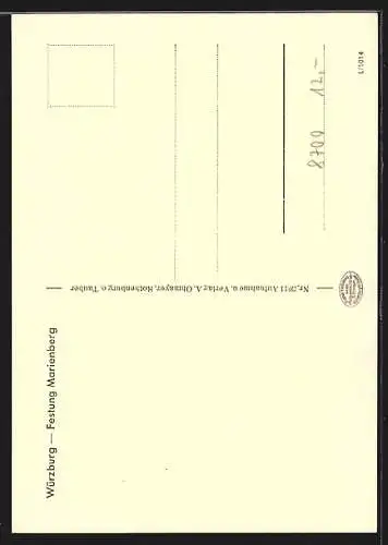 AK Würzburg, Festung Marienberg im Winter