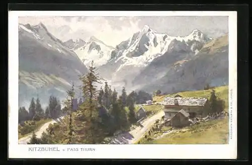 Künstler-AK Edward Harrison Compton: Kitzbühel, Am Pass Thurn