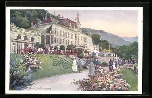 Künstler-AK Hans Götzinger: Wien, Schlosshotel Cobenzl