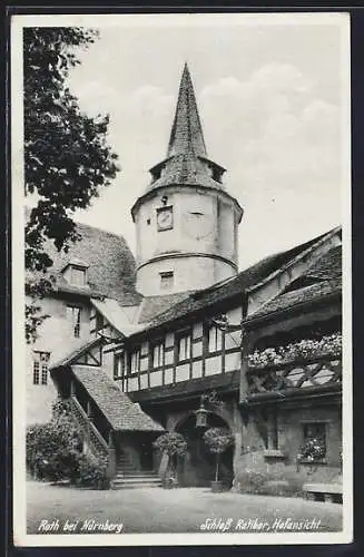 AK Roth bei Nürnberg, Schloss Ratibor, Hofansicht