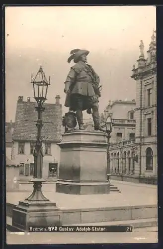 AK Bremen, Gustav Adolph-Statue