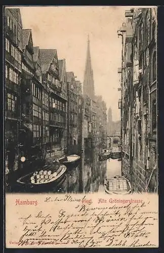 AK Hamburg, Fleet, Alte Gröningerstrasse