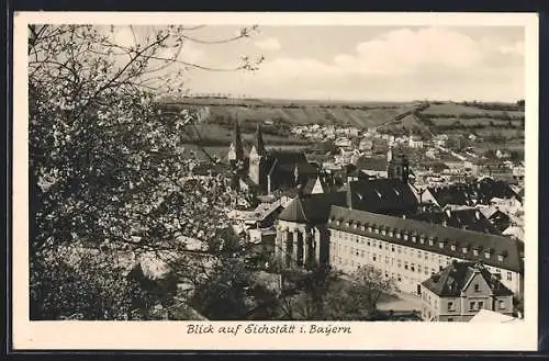 AK Eichstätt /Bay., Teilansicht aus der Vogelschau