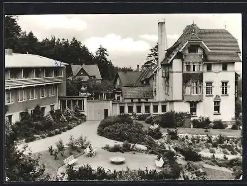 AK Hartha / Tharandt, Reichsbahn-Genesungsheim Otto Rehschuh mit Garten aus der Vogelschau